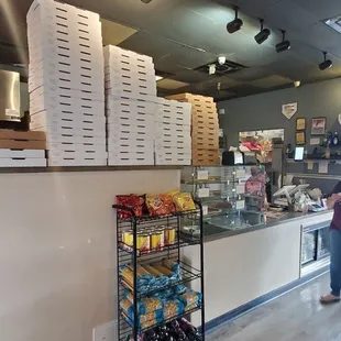 the counter area