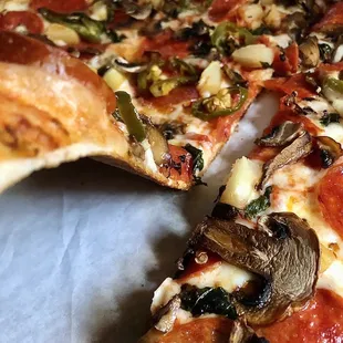 Large slices and super delicious.