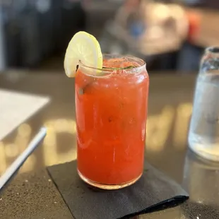 Strawberry Basil Happy Hour Drink