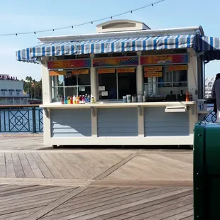 In front of the candy sweets store