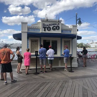 people standing outside