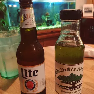 Their very own Asian vinaigrette dressing!  Light and delicious!