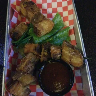 Pork belly pops