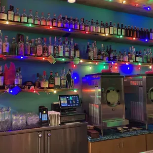 Back wall of the bar