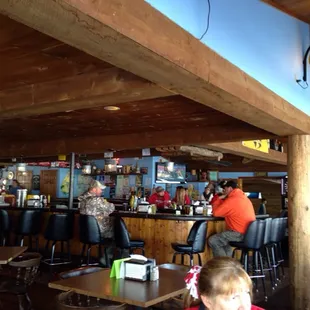 people sitting at the bar