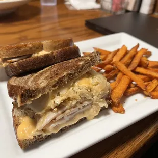 The Rachel sandwich w/sweet potato fries
