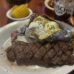 KC steak with 2 sides $24.99