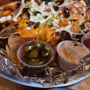 a plate of nachos