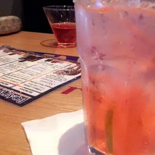 Long deserved Strawberry margarita and the best Pomegranate martini I&apos;ve ever had