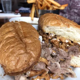 Ribeye french dip sandwich