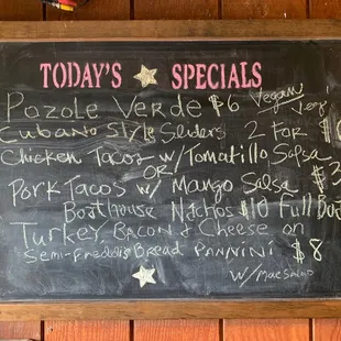 Delicious menu!