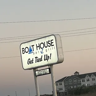 boathouse bar and grill sign