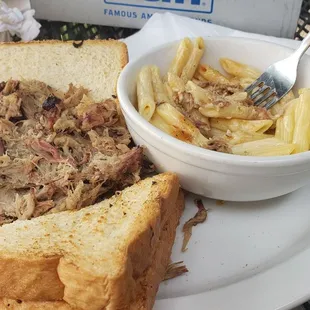 My smoked pork dish W/Mac N Cheese