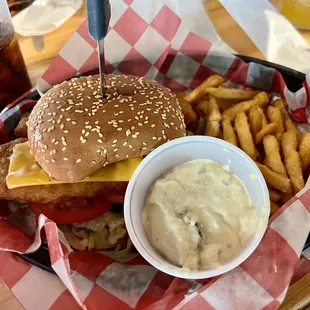 Classic Fish Sandwich with fries