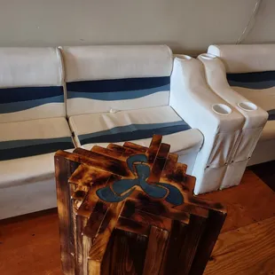 More comfy boat seating w cup holders