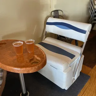 a chair and a table