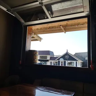 one of a few roll up windows...lets the breeze flow through