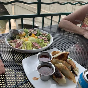Dumplings and Ahi Salad