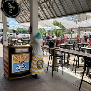 Outside dining and bar