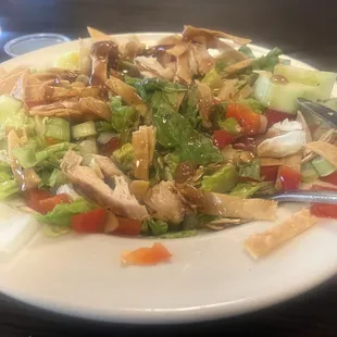 Asian chicken salad. The dressing is to die for!