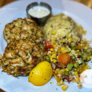 World's Best Crab Cake Dinner (that's the name on the menu)