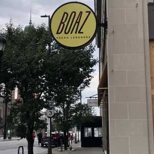 Exterior of Boaz Cafe.