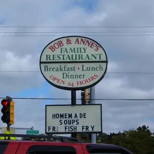 a sign for bob &amp; anne&apos;s restaurant
