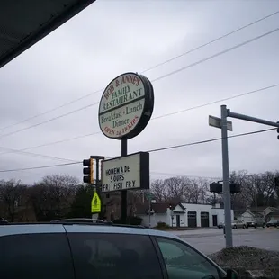 a view of the outside of the restaurant