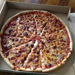 Large Canadian bacon and mushrooms