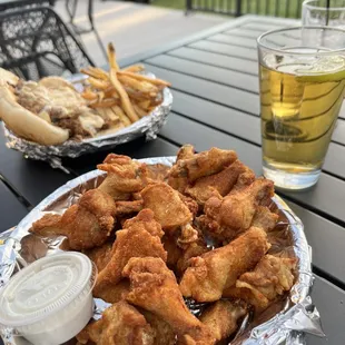Dry rub spicy wings.
