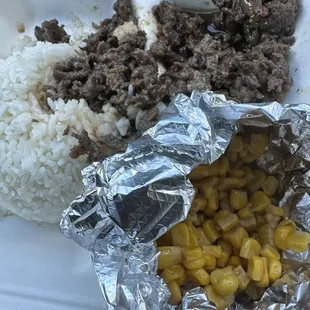 Beef Bulgogi with corn