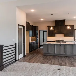 open kitchen and living room