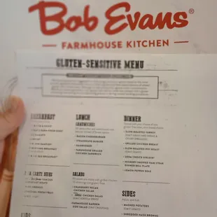 GF options at Bob Evans