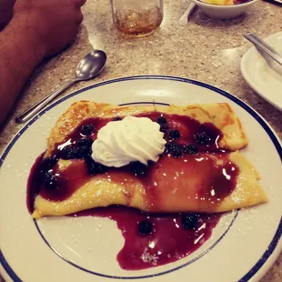 Blueberry Crepes