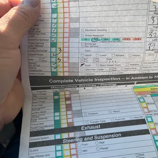 Service report from Firestone