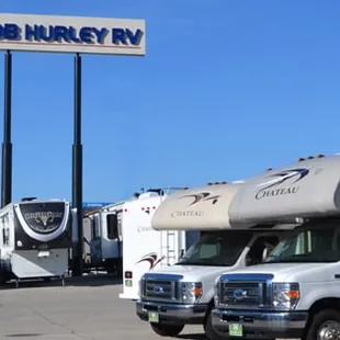 Class A motorcoaches, Class C motorhomes, fifth wheels, travel trailers, both new and used, Bob Hurley RV has about the largest inventory!