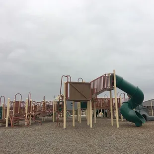 Playground equipment is in nice shape