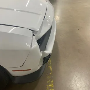 Damage from the collision center