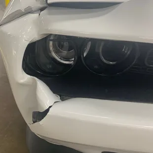 Damage from the collision center