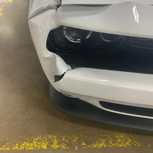 Damage from the collision center