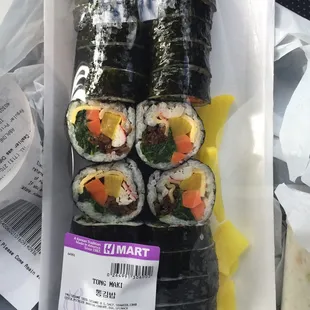 Gimbap 2 rolls for 6.00