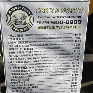 General menu