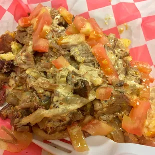 Brisket Sundae is a portion too big to fit on a sandwich.  #UpCloseSavor XP