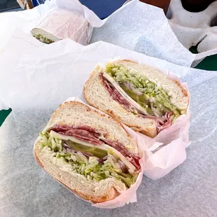 a sandwich on a table