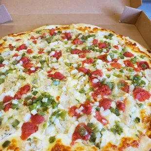 16" Mediterranean Chicken pizza