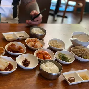 a variety of dishes