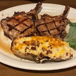 Twin 8 oz . Pork Chops