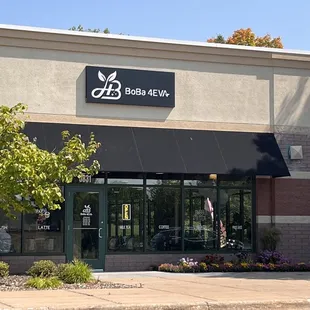 the front of a business