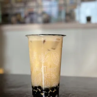 Boba &amp; Beyond: mango milk tea with boba