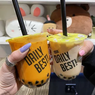 Thai boba tea, lychee boba tea